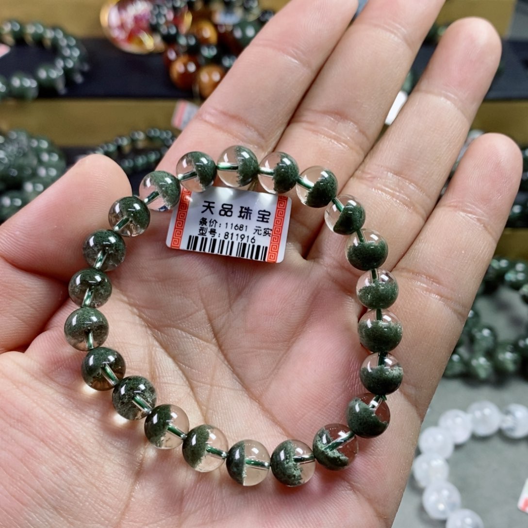 水晶手串未镶嵌绿幽灵811916