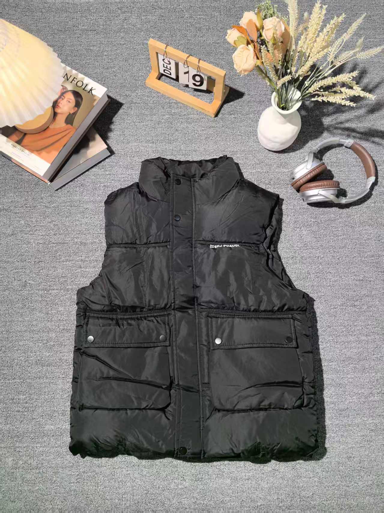 芳   冬款外套   连帽拉链透气 时尚冬季经典  工装款外套