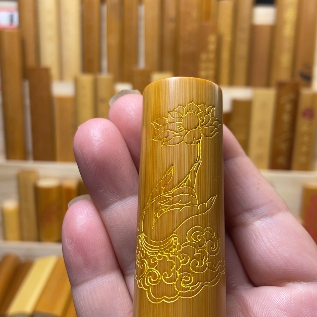 【闪购商品】竹橙皮圆雕刻佛手莲花