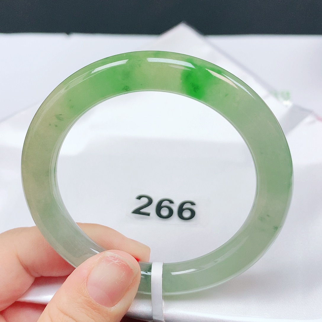 未镶嵌手镯翡翠翡翠266 特色黄加绿