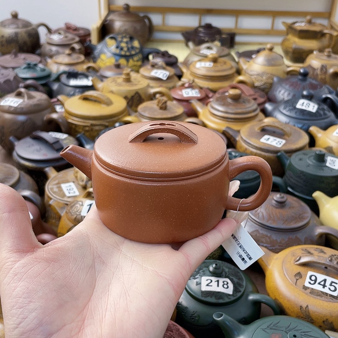 茶壶紫砂军**花紫砂微瑕