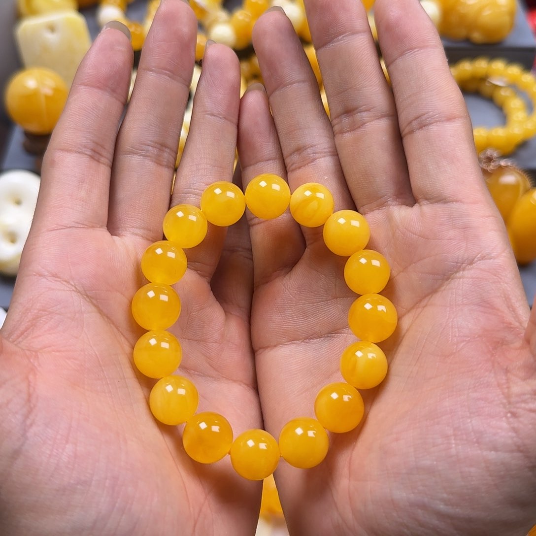 琥珀珠宝奇石未镶嵌13mm