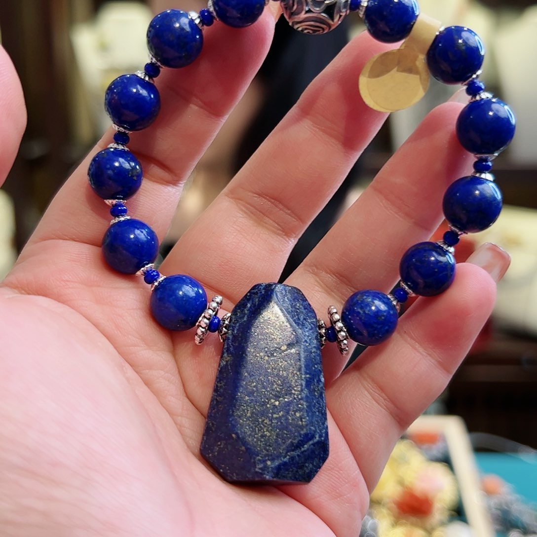 青金石手链未镶嵌古风