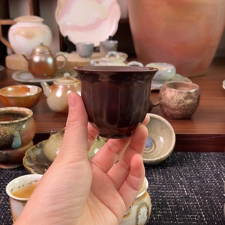 紫金莲花主人杯茶杯