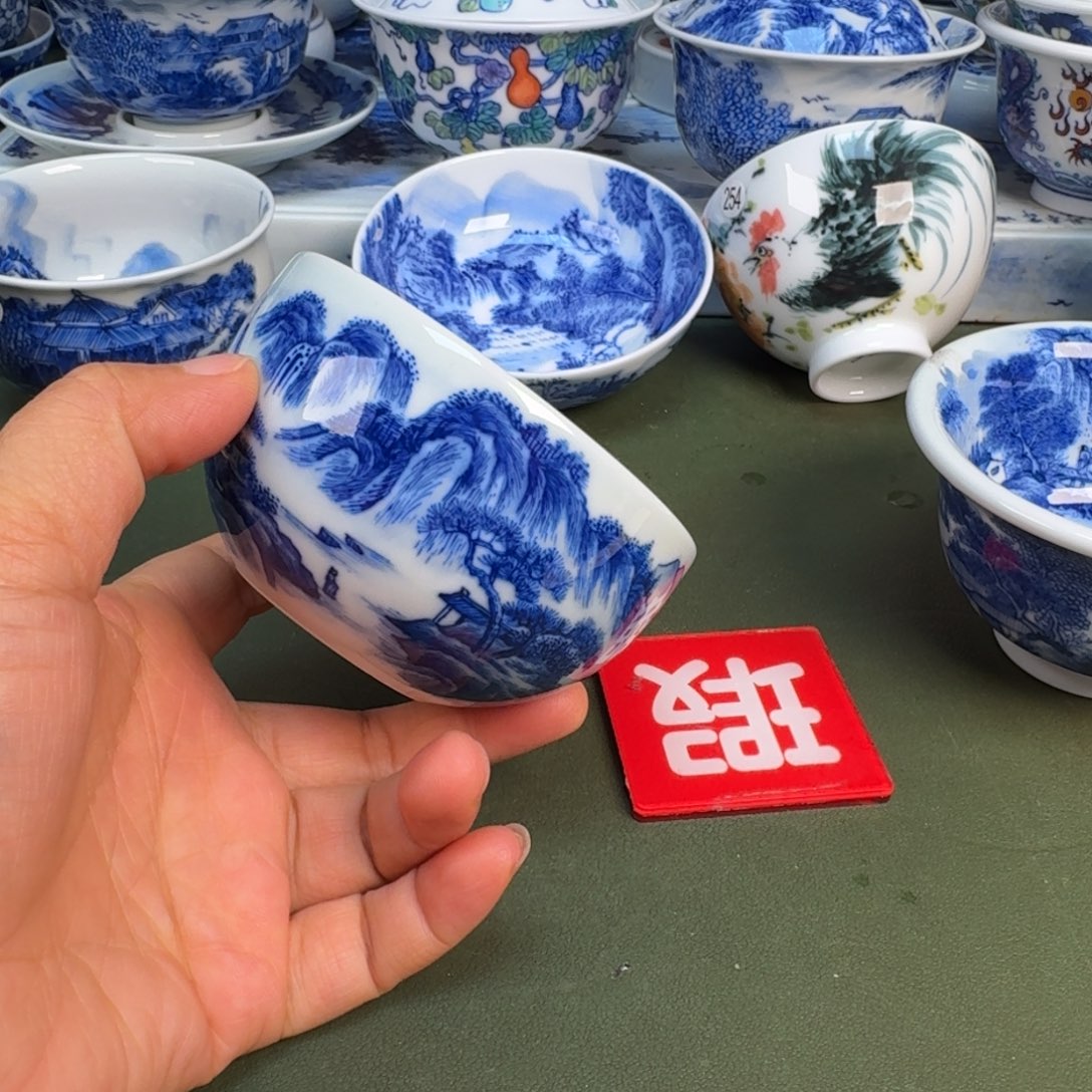 瓷景德镇纯手绘茶具圆圆234