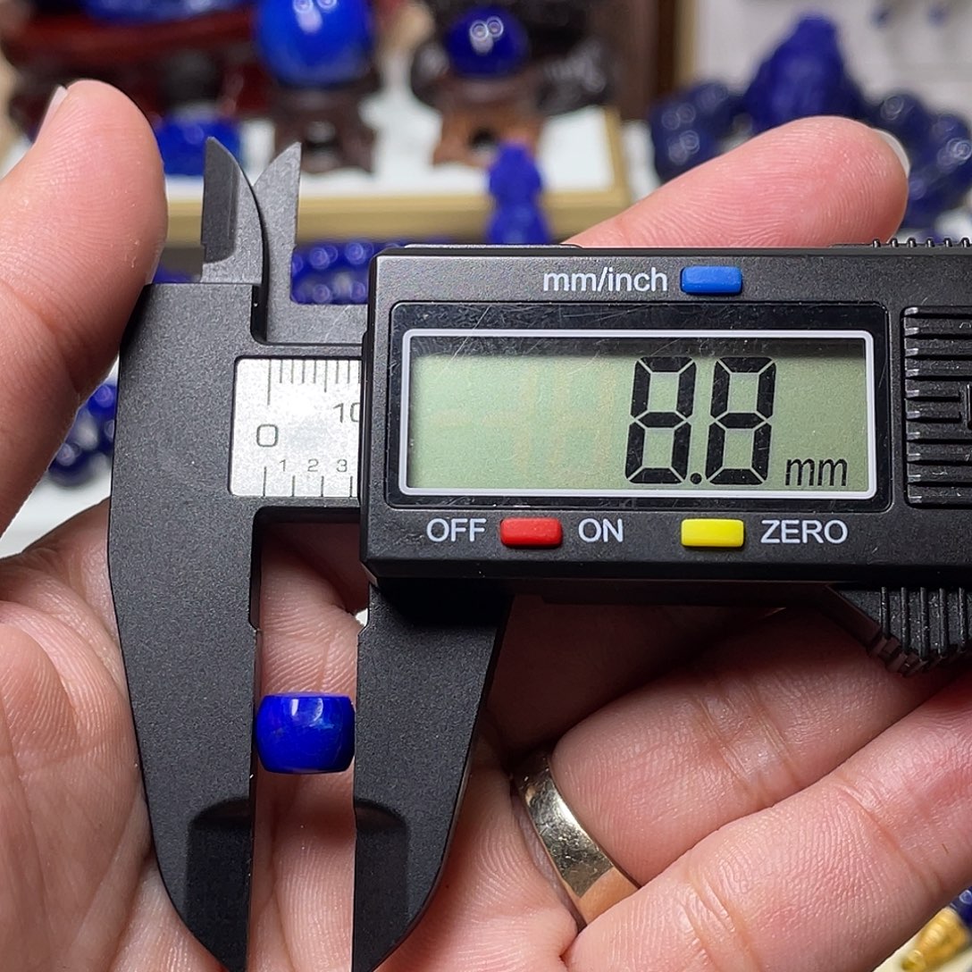 青金石未镶嵌微瑕！8.8mm老型单珠，不退不换