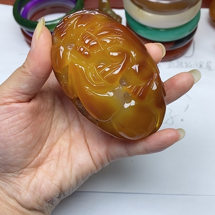 未镶嵌手把玛瑙/玉髓董*新