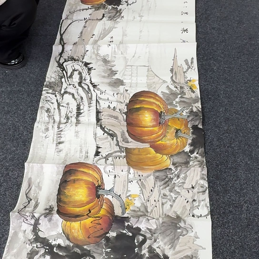 纯手绘国画作品好看小六尺