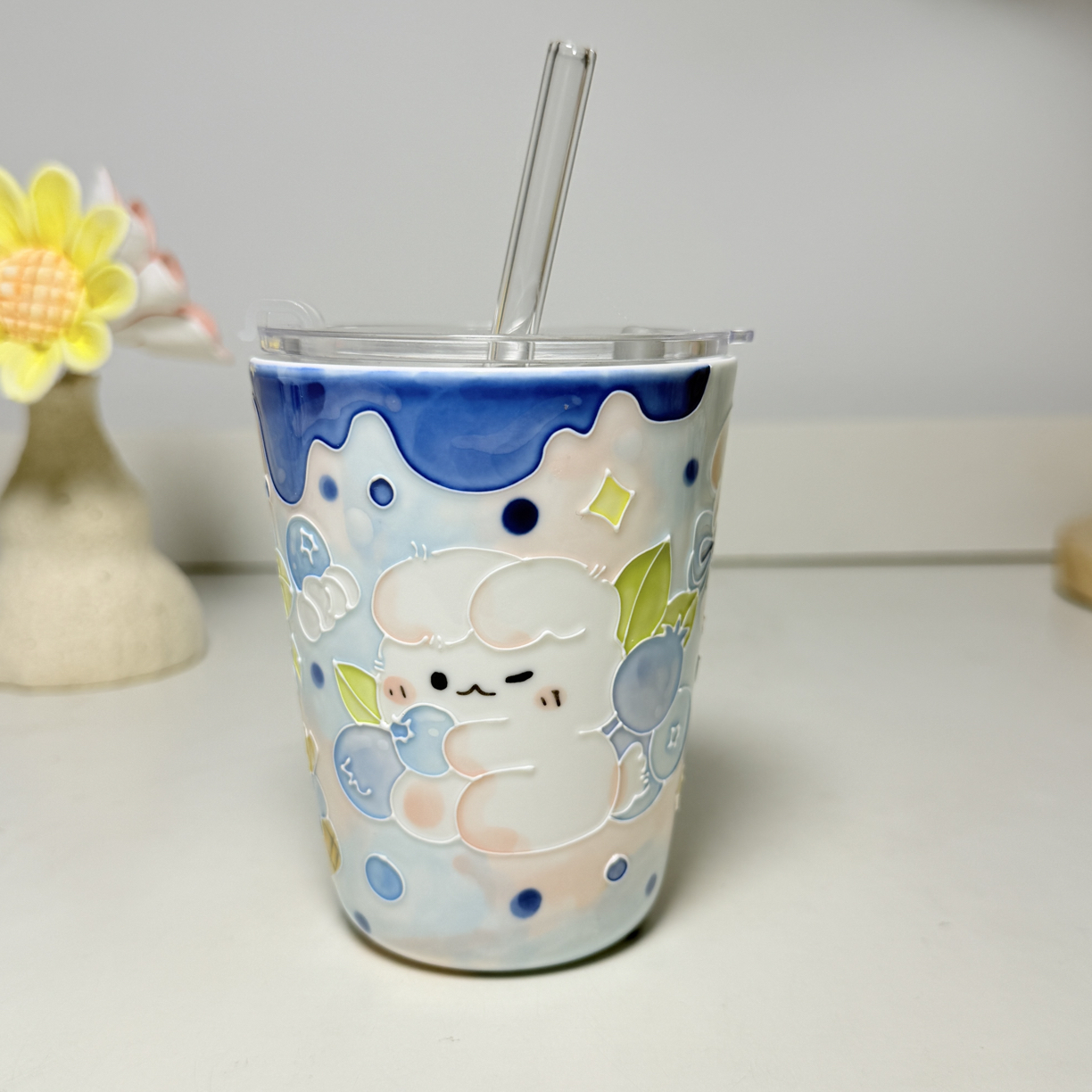 景德镇手绘玉泥随行杯