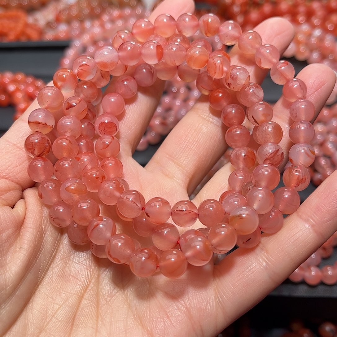 南红玛瑙手链未镶嵌