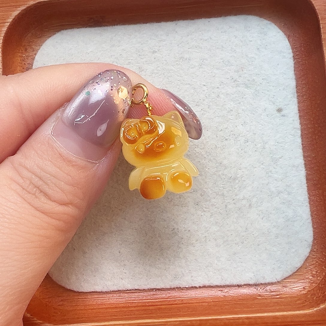 琥珀银S925镀金镶嵌珠宝奇石