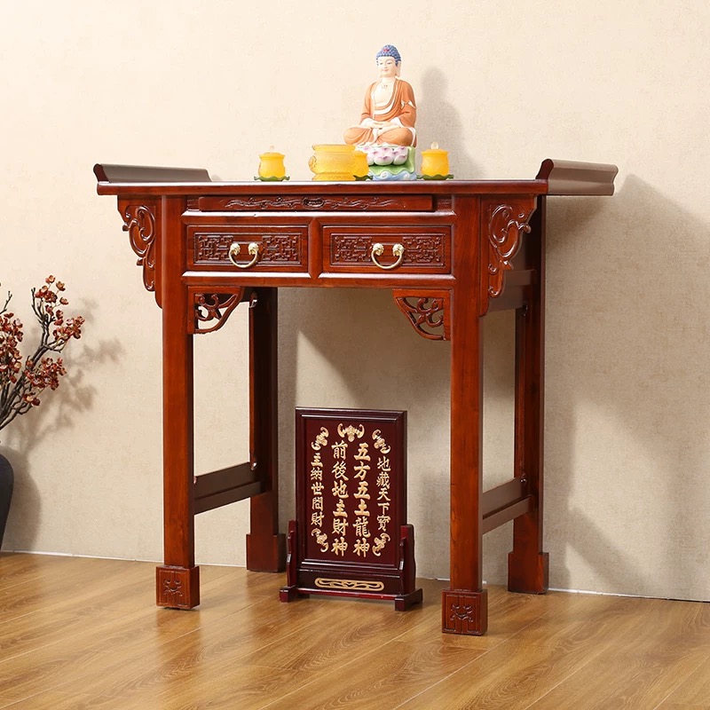 实木供台家用供桌神台香案佛台中式客厅翘头条案