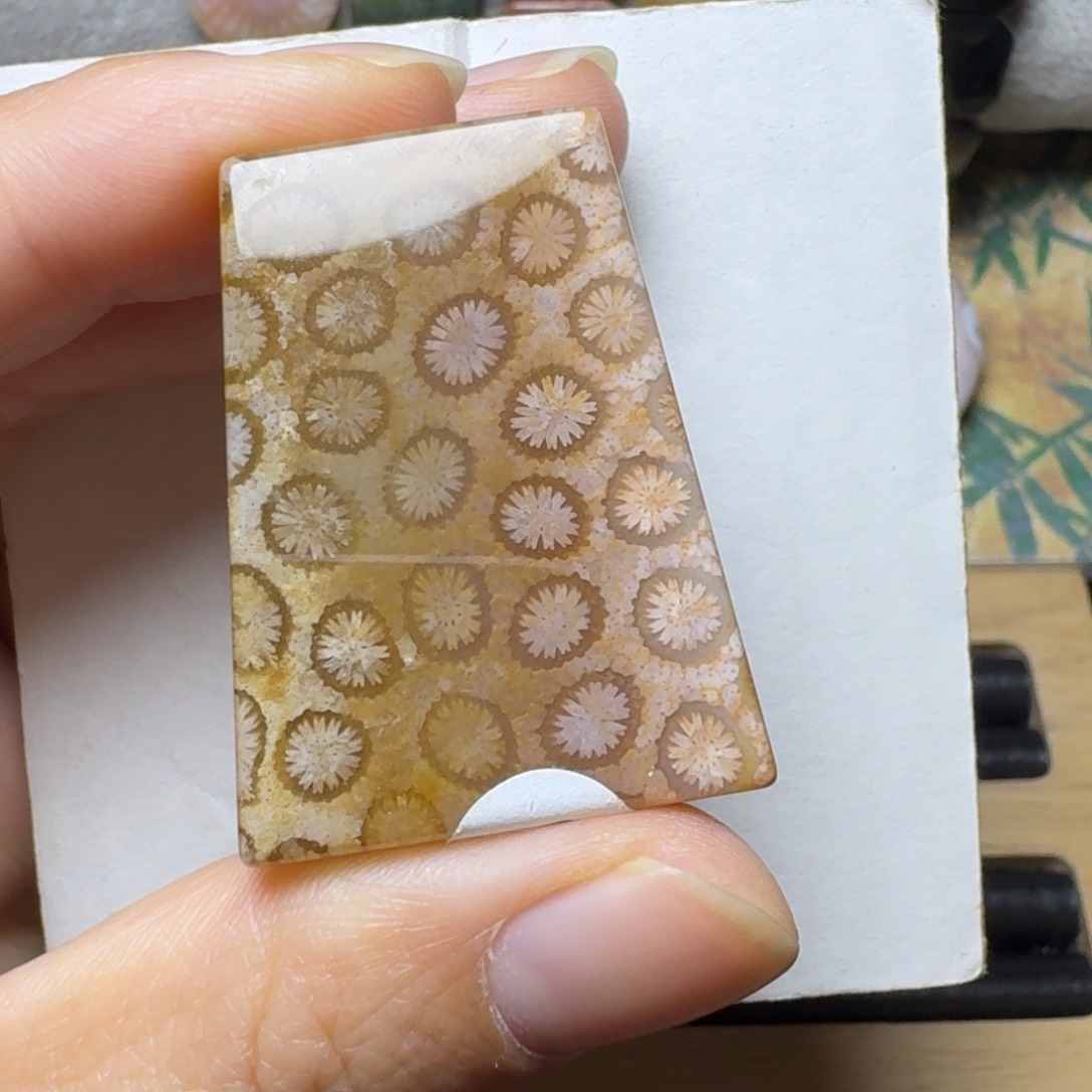 硅化玉玉透立体果冻花，黄粉未镶嵌