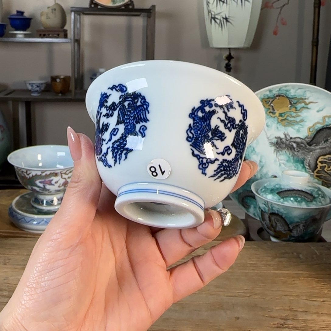 杯景德镇陶瓷柴烧多人