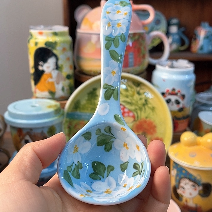 陶景德镇釉下手绘陶瓷 