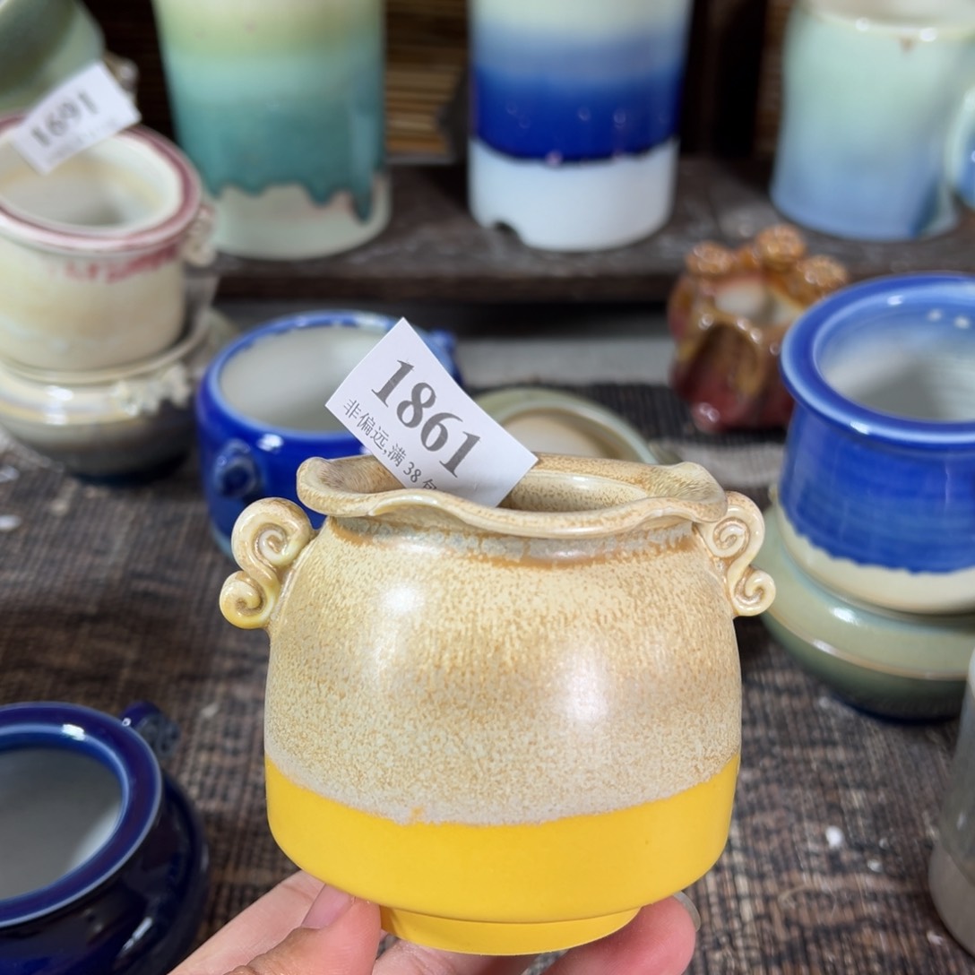 红陶景德镇手工花盆