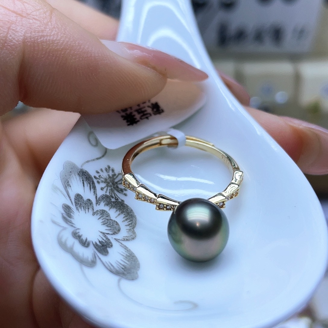 海水珍珠戒指银S925镶嵌