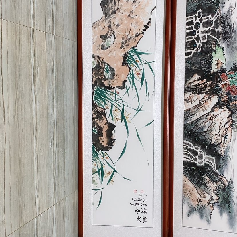 【闪购商品】国画自****哥书画作品带框165×50