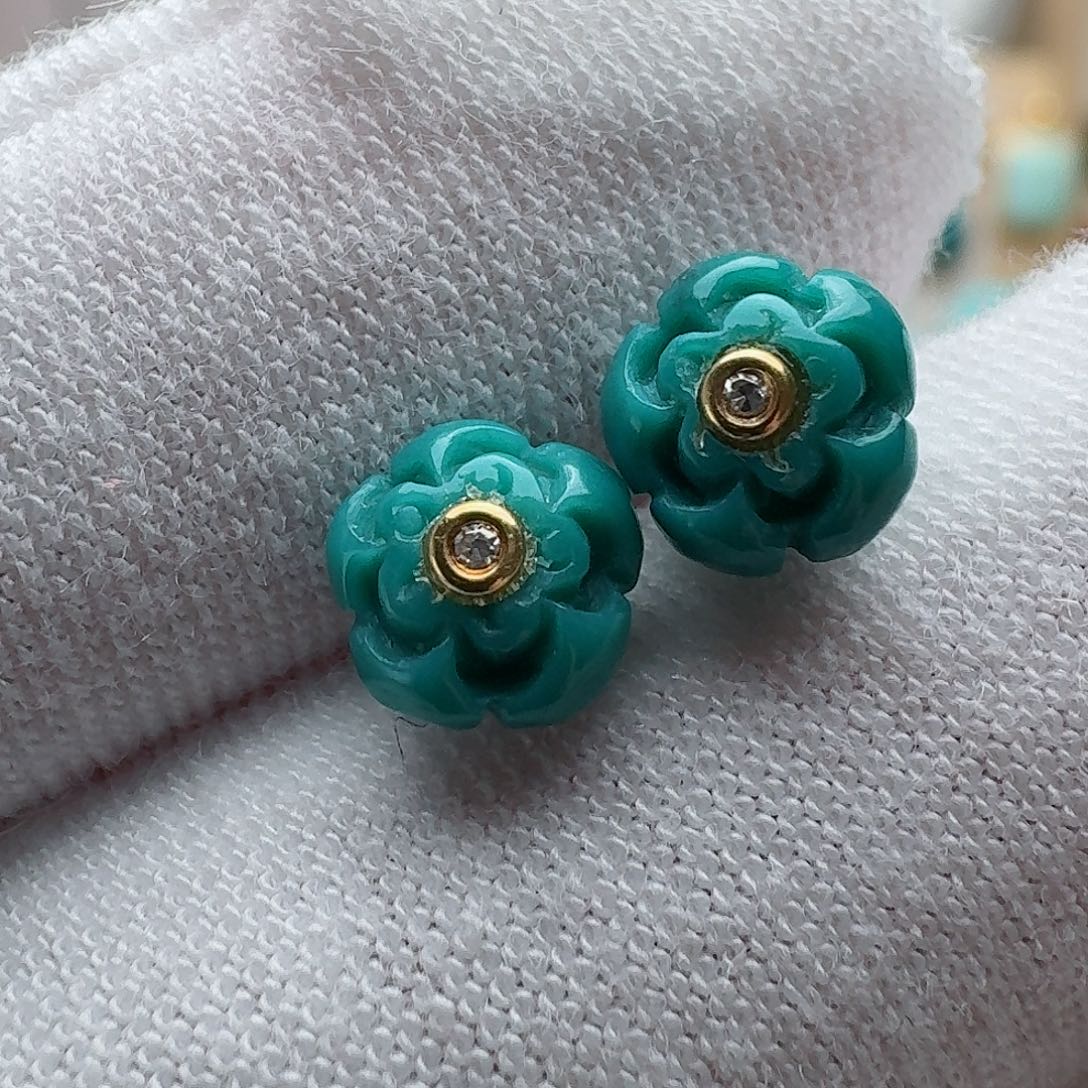 绿松石配饰18K金镶嵌