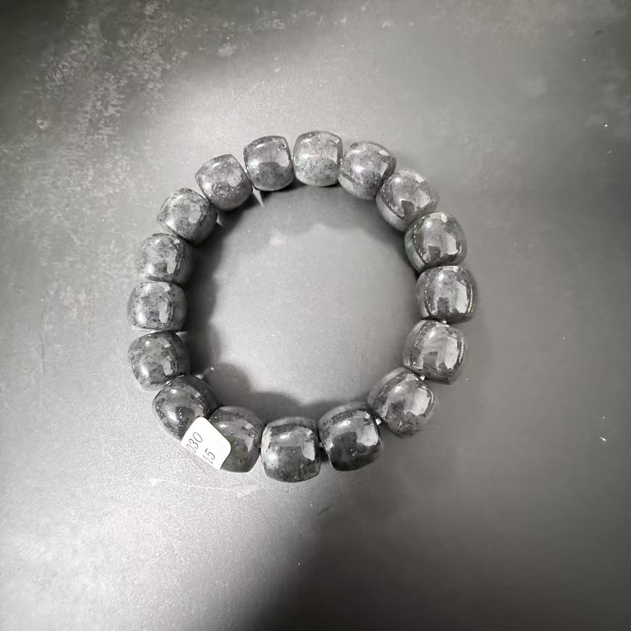 和田玉青花桶珠手串卡12（1909）