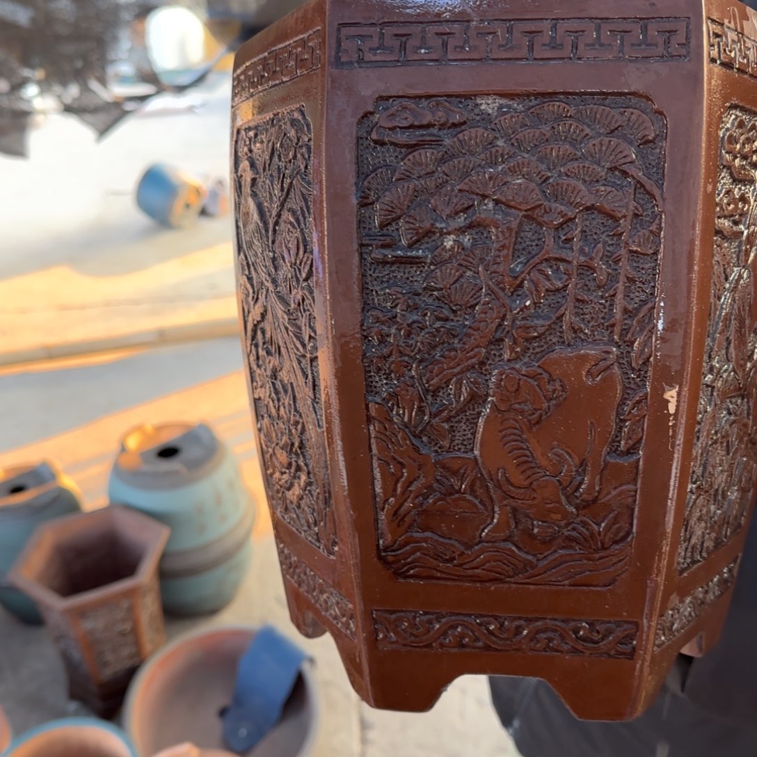 紫砂花盆口径20.25口径