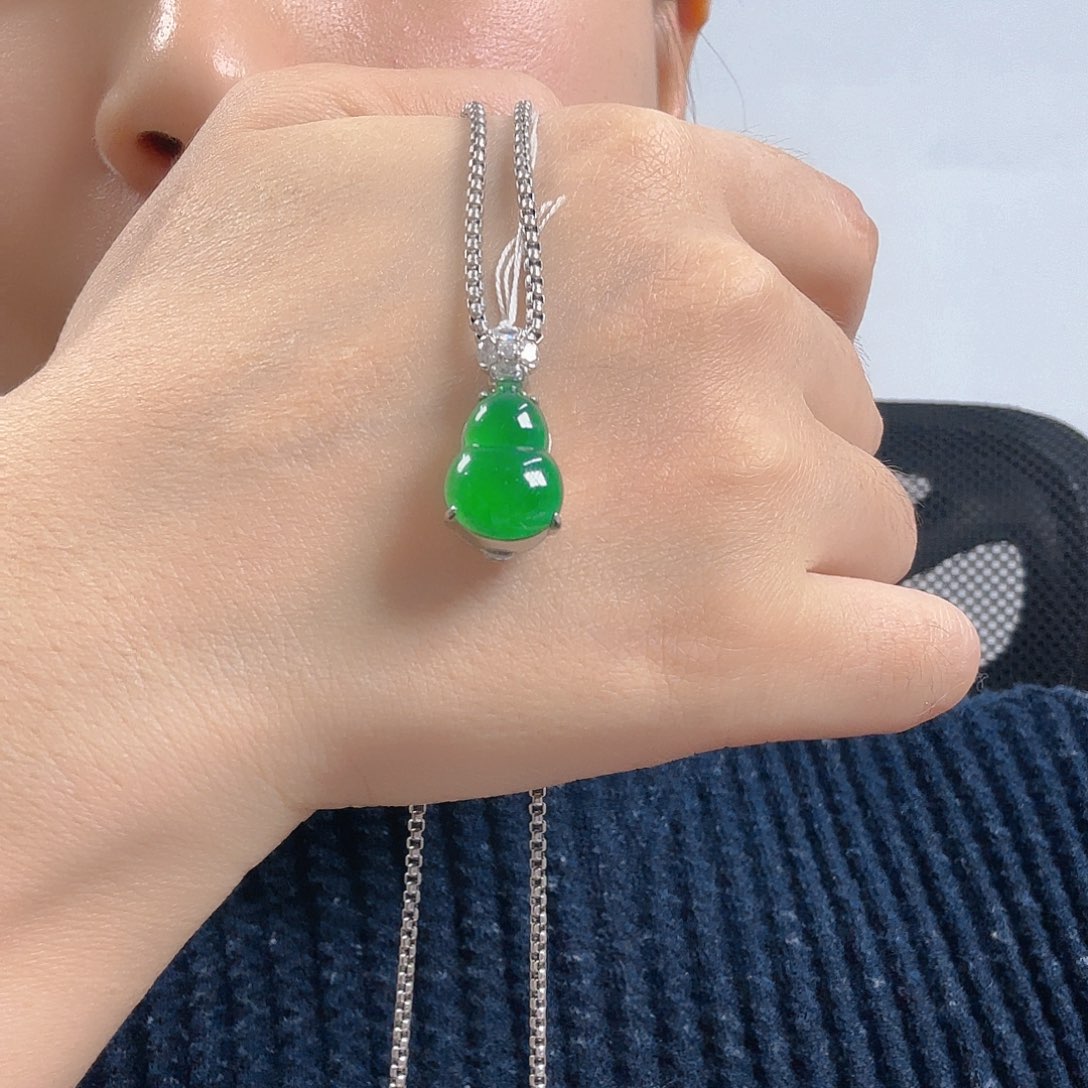 金***店翡翠银S925镶嵌吊坠(不含链)