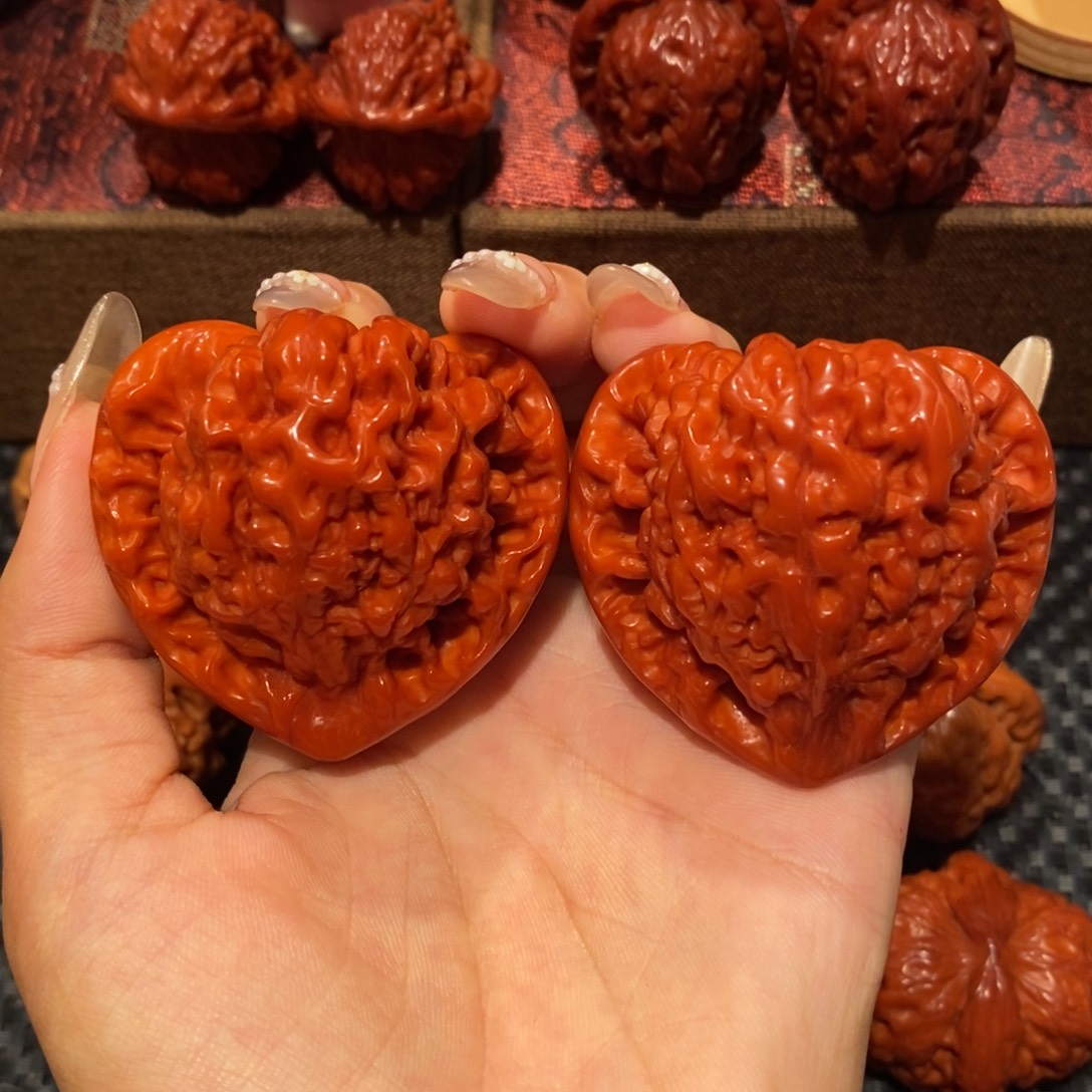 吊坠文玩核桃50玉化官帽，0432