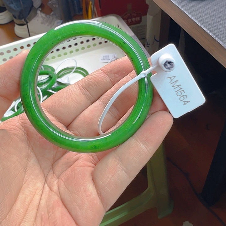 和田玉（碧玉）手镯未镶嵌56.7