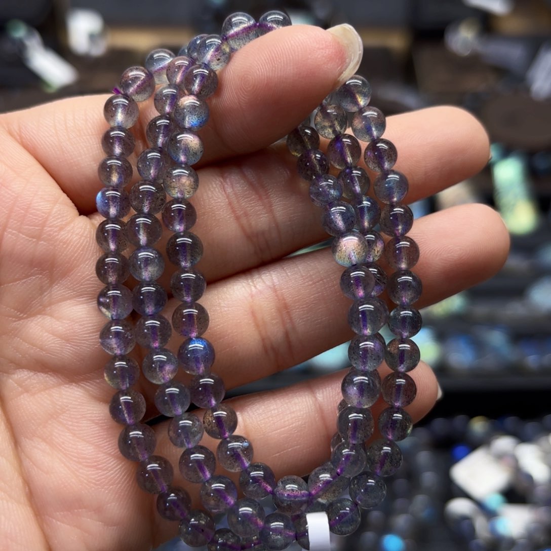 长石手链未镶嵌5.4左右