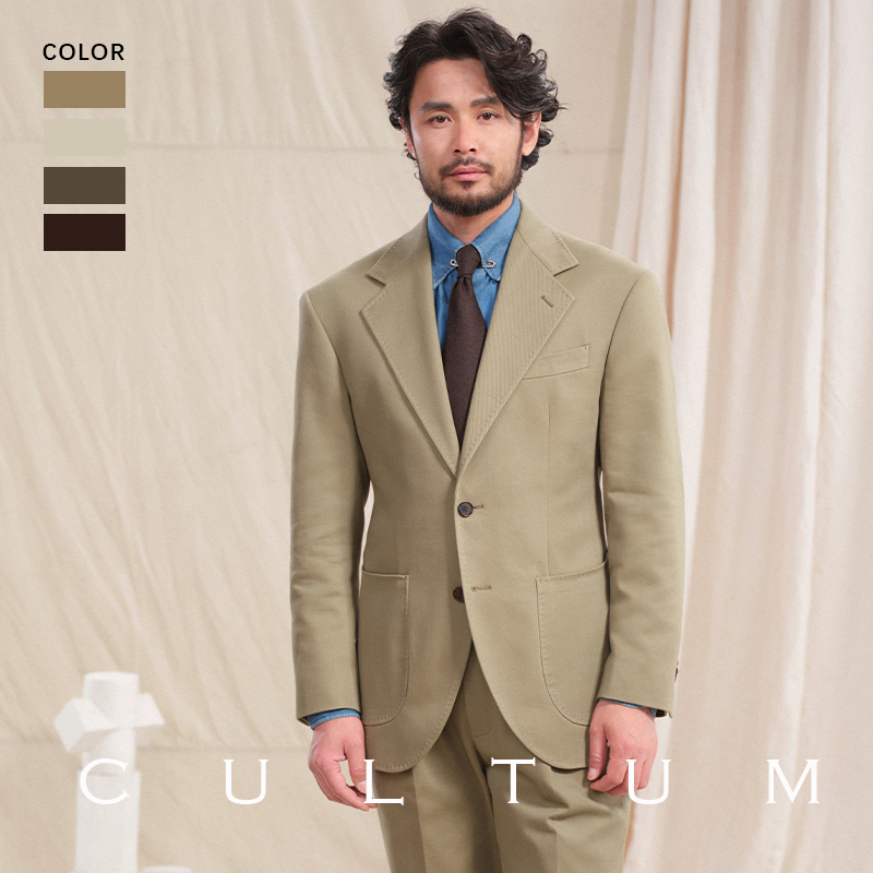 【绅士盔甲骑兵呢面料】CULTUM商务耐磨斜纹全里西服套装男