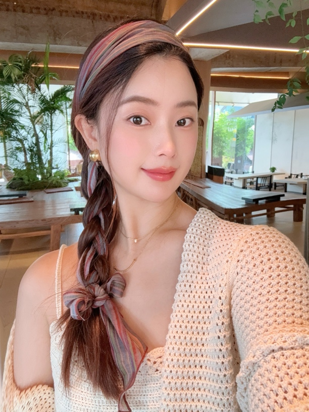 文艺复古棉麻丝巾发带女夏季飘带长条配饰丝带绑发蝴蝶结马尾发饰