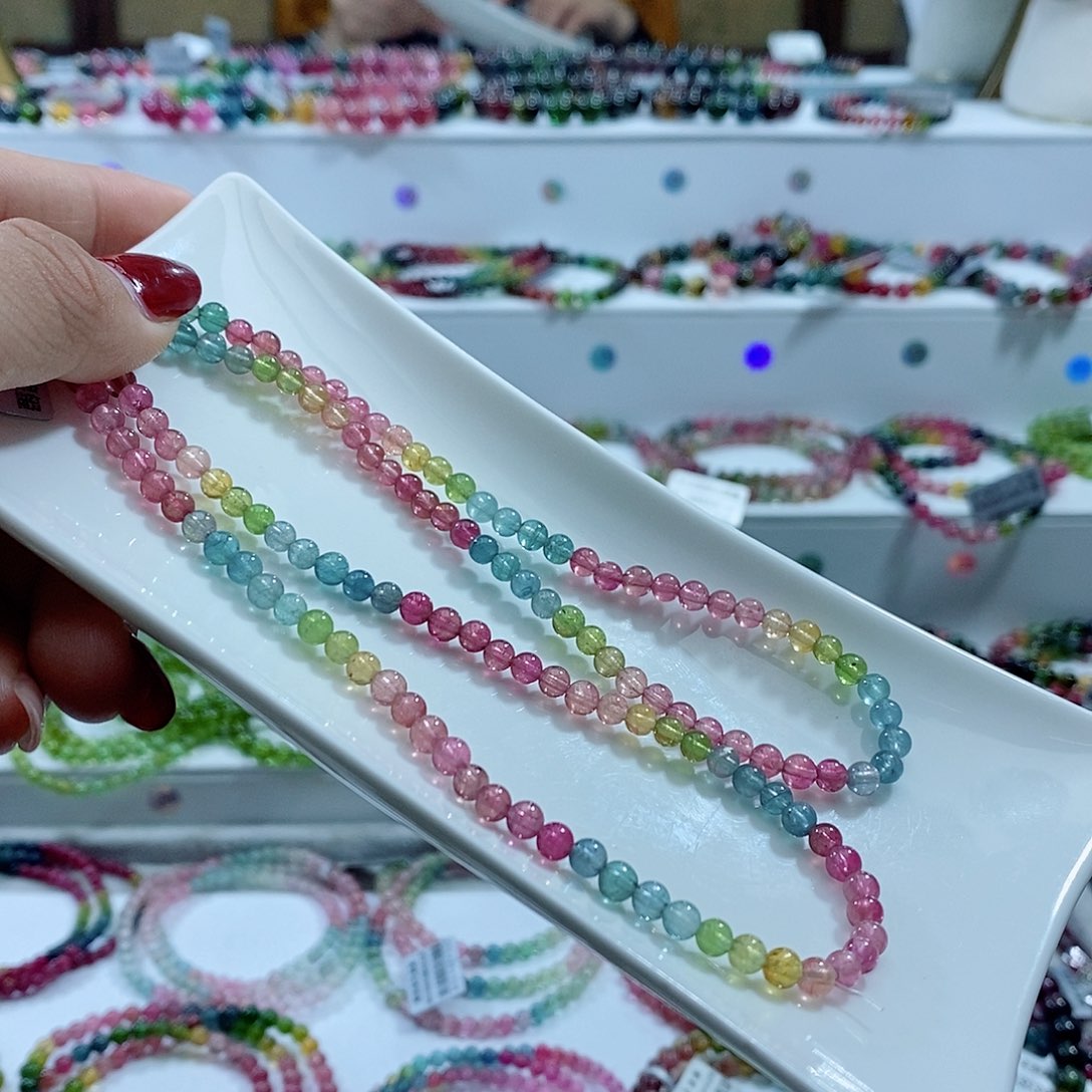 碧玺手链未镶嵌多样性发一条