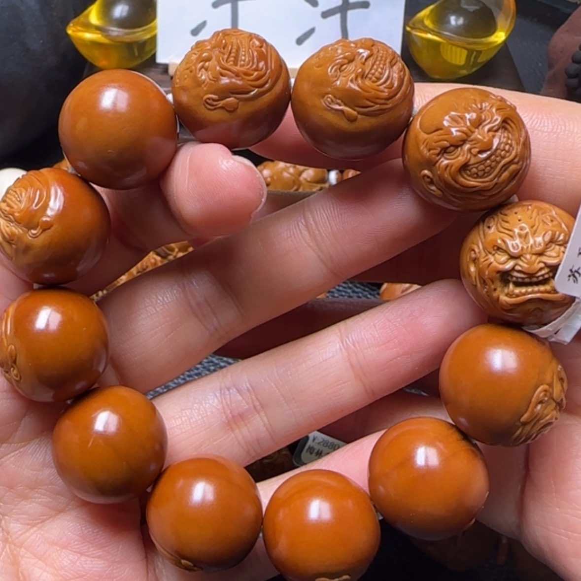 【闪购商品】橄榄核吊坠光珠正圆恶僧