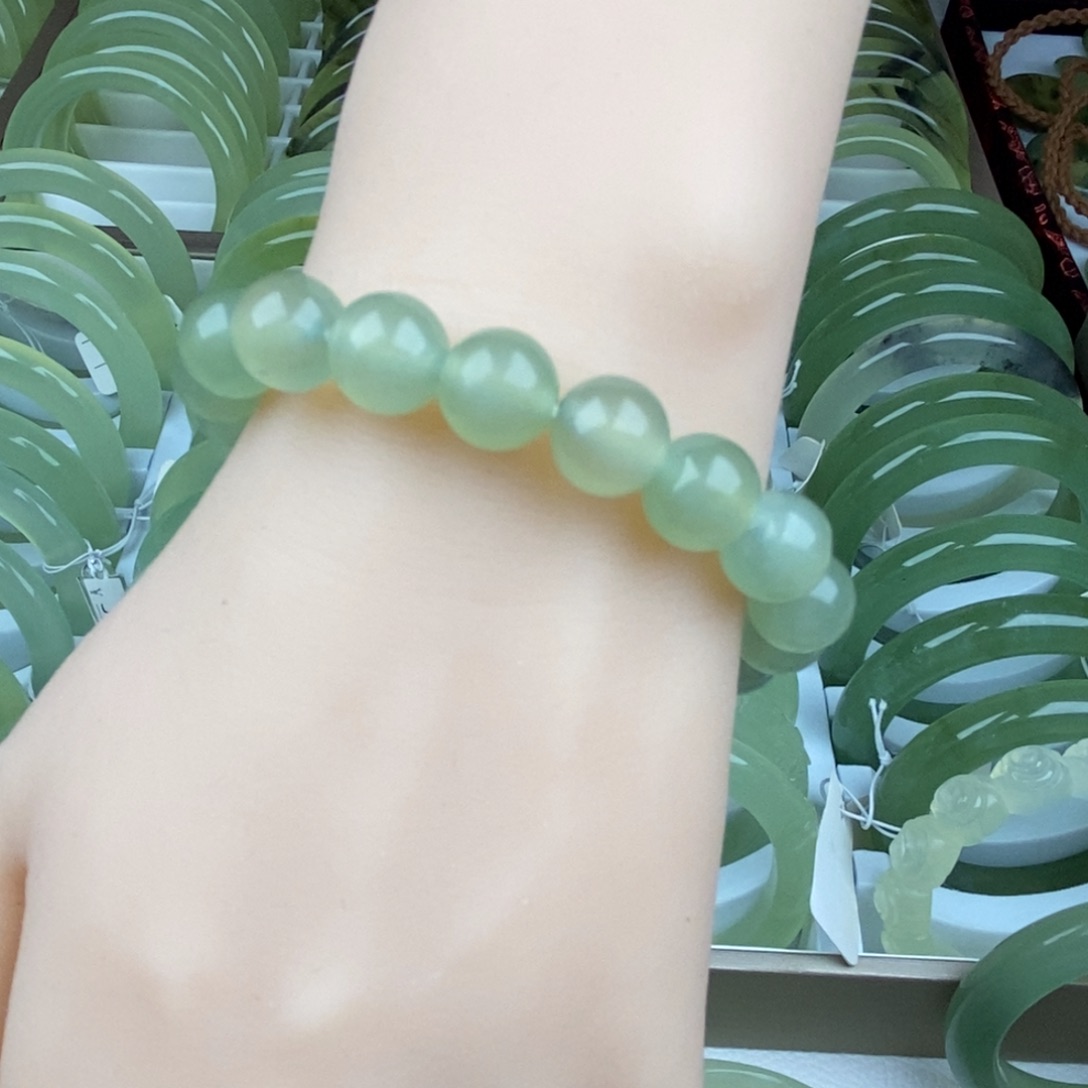 蛇纹石玉未镶嵌手链