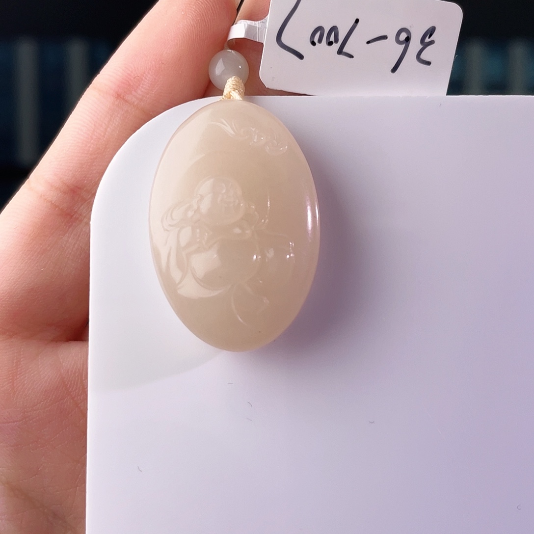 和田玉未镶嵌颈饰佛牌7007