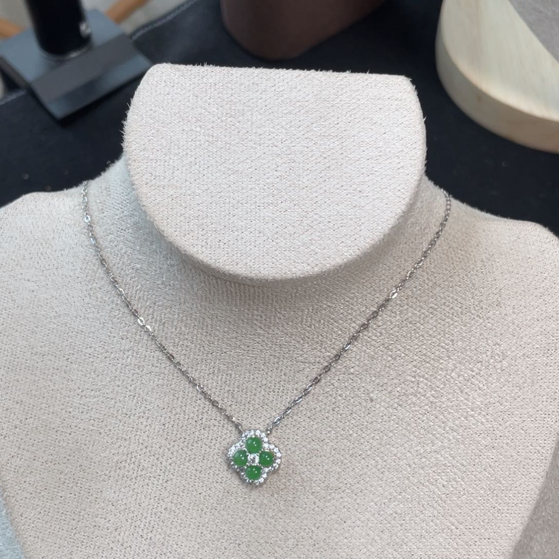 翡翠颈饰银S925镶嵌25888 