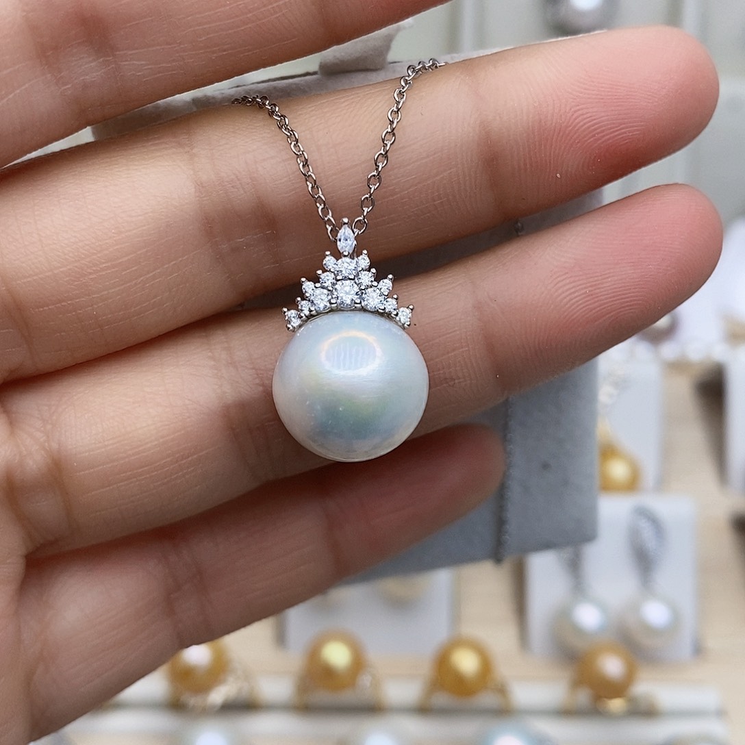 淡水珍珠颈饰银S925镶嵌