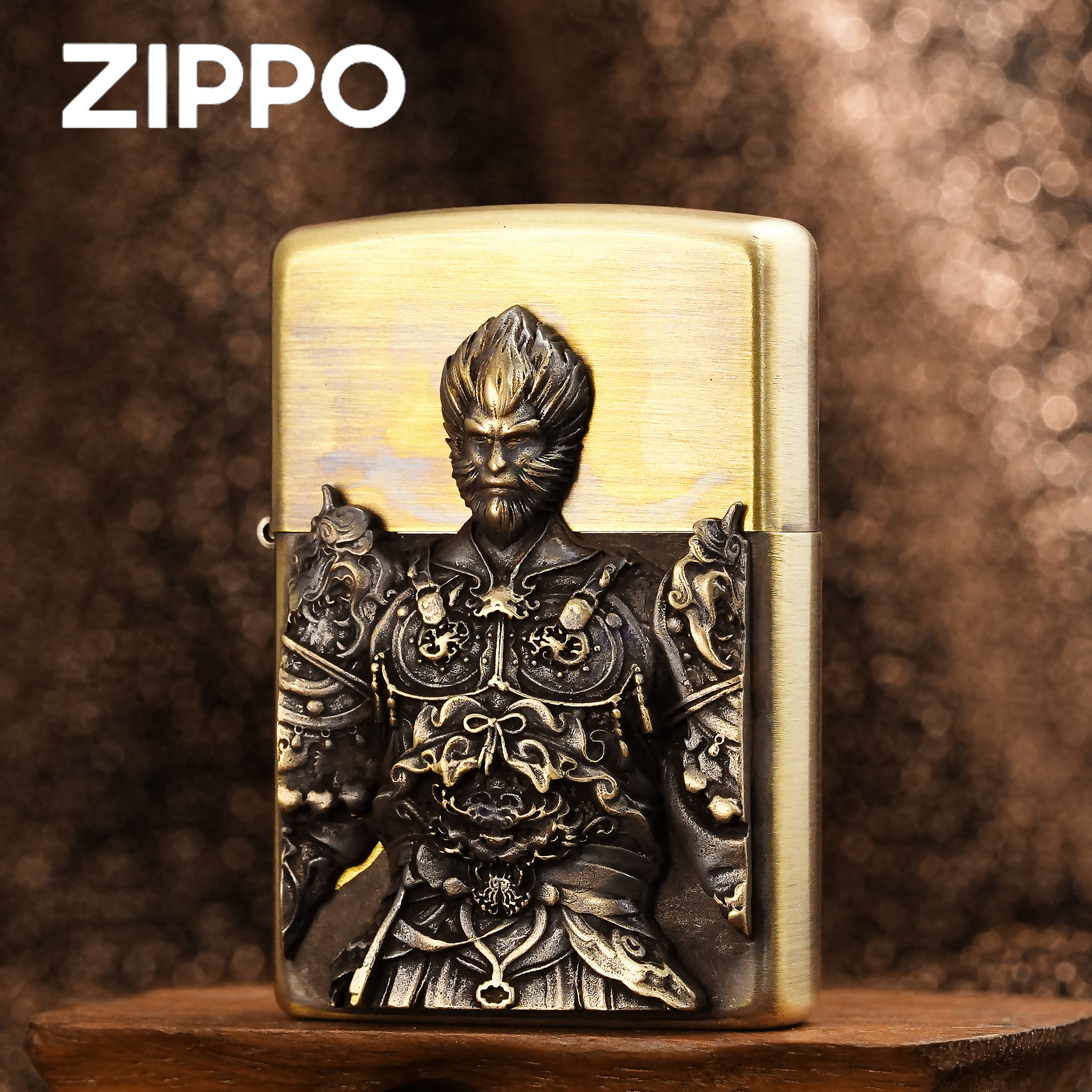 ZIPPO打火机正品/贴章黑悟空齐天大圣常规纯铜DYJ1