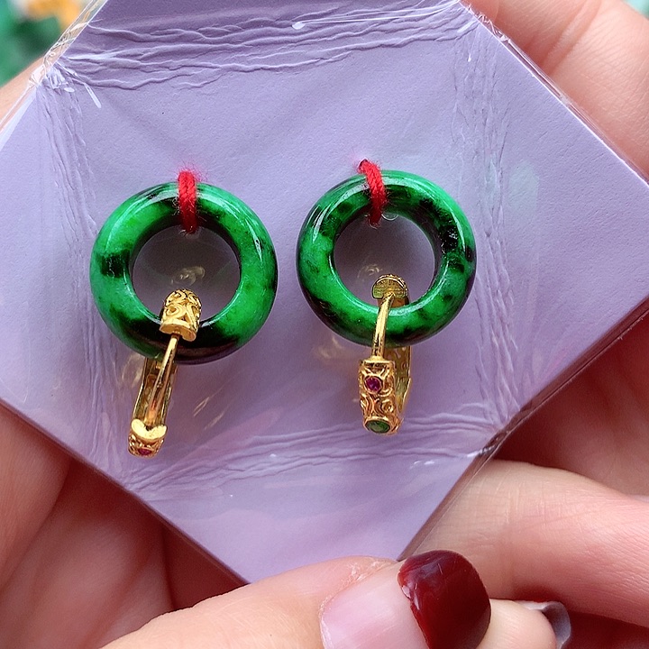 翡翠颈饰银S925镶嵌翡翠