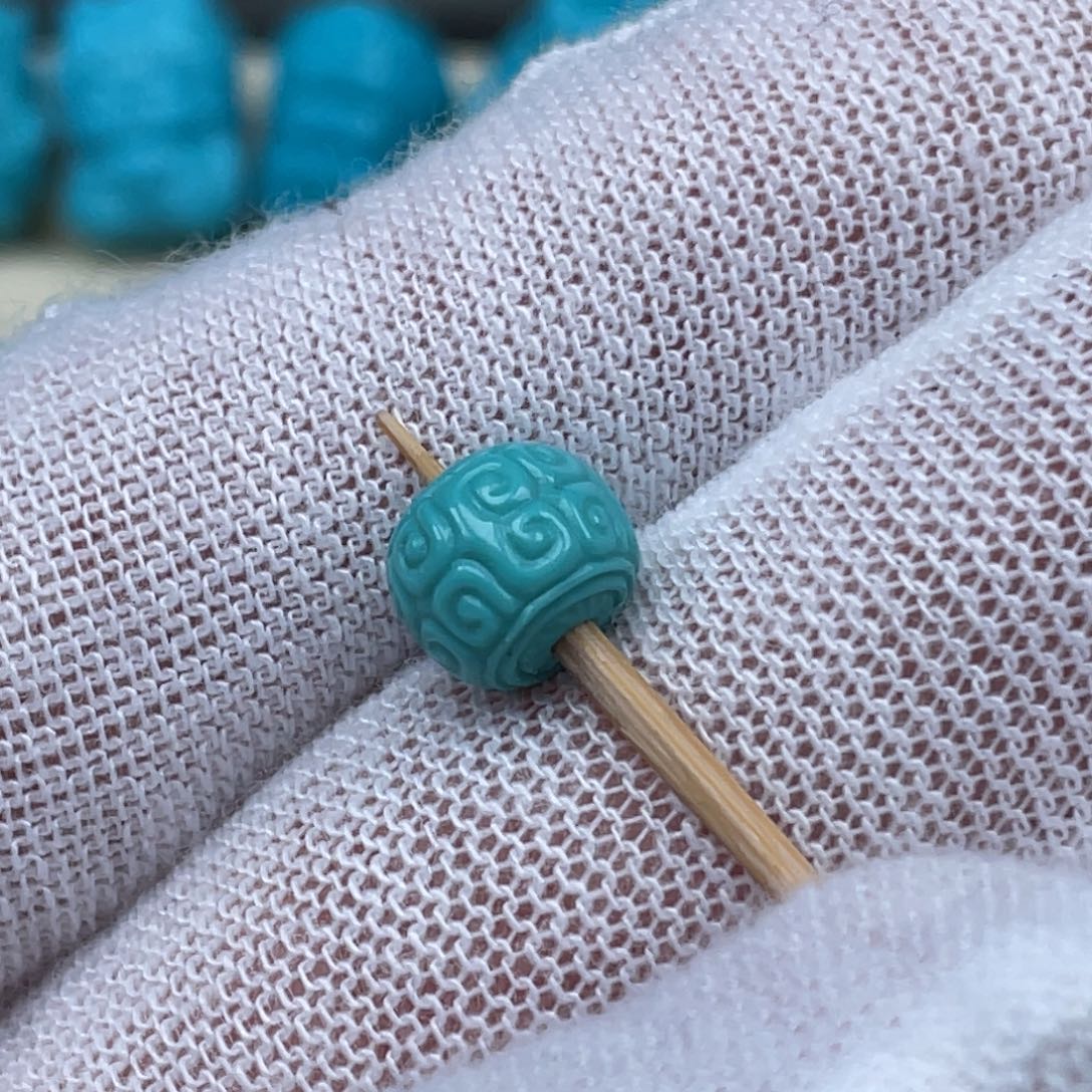 绿松石挂件未镶嵌7.6✖️6.4mm