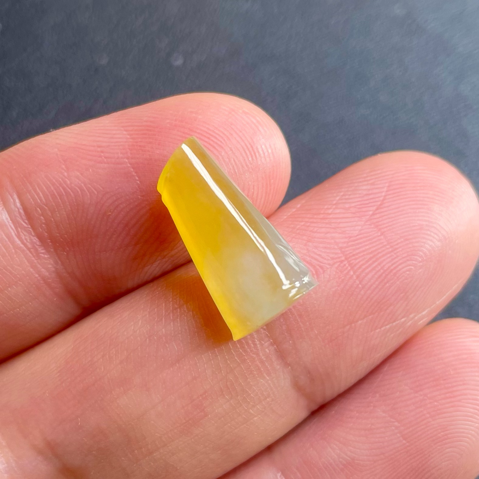 天然缅甸翡翠a货冰黄竹节