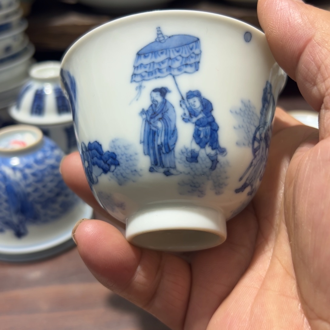 静青花瓷器茶杯系列茶杯