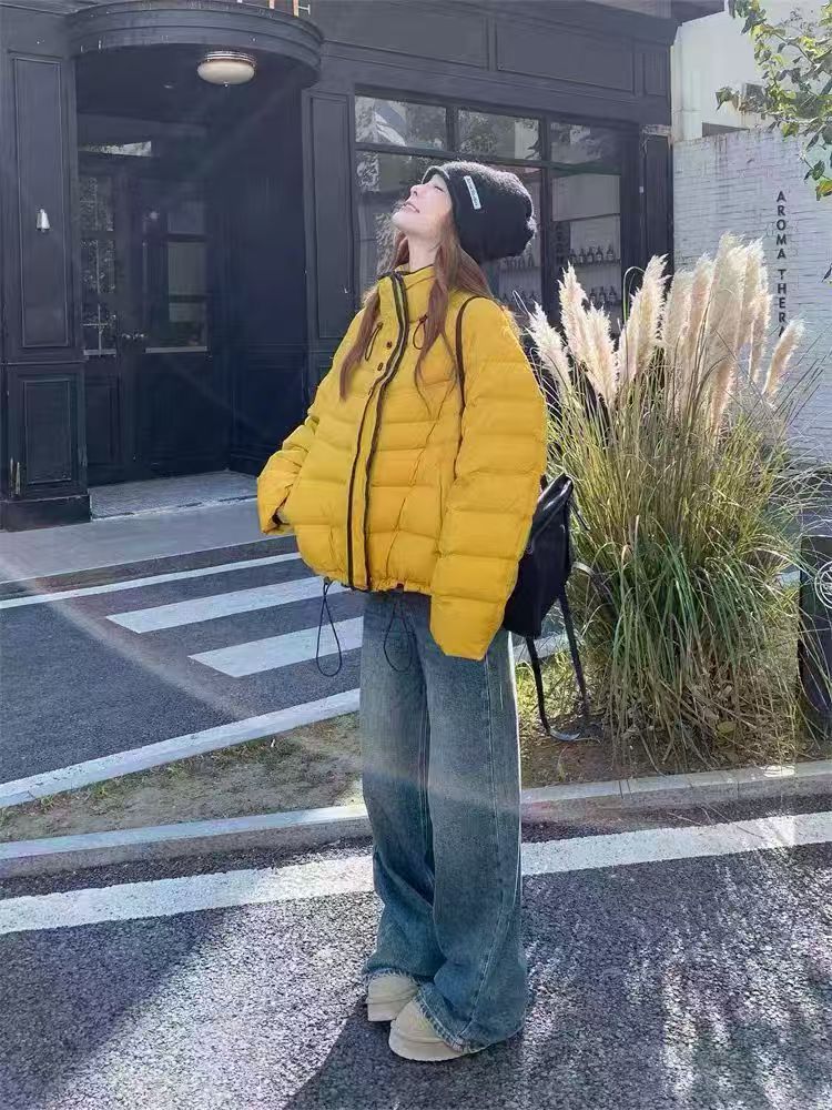 爆款排骨服2025女新款秋冬时尚立领韩版宽松百搭石墨烯云绒服