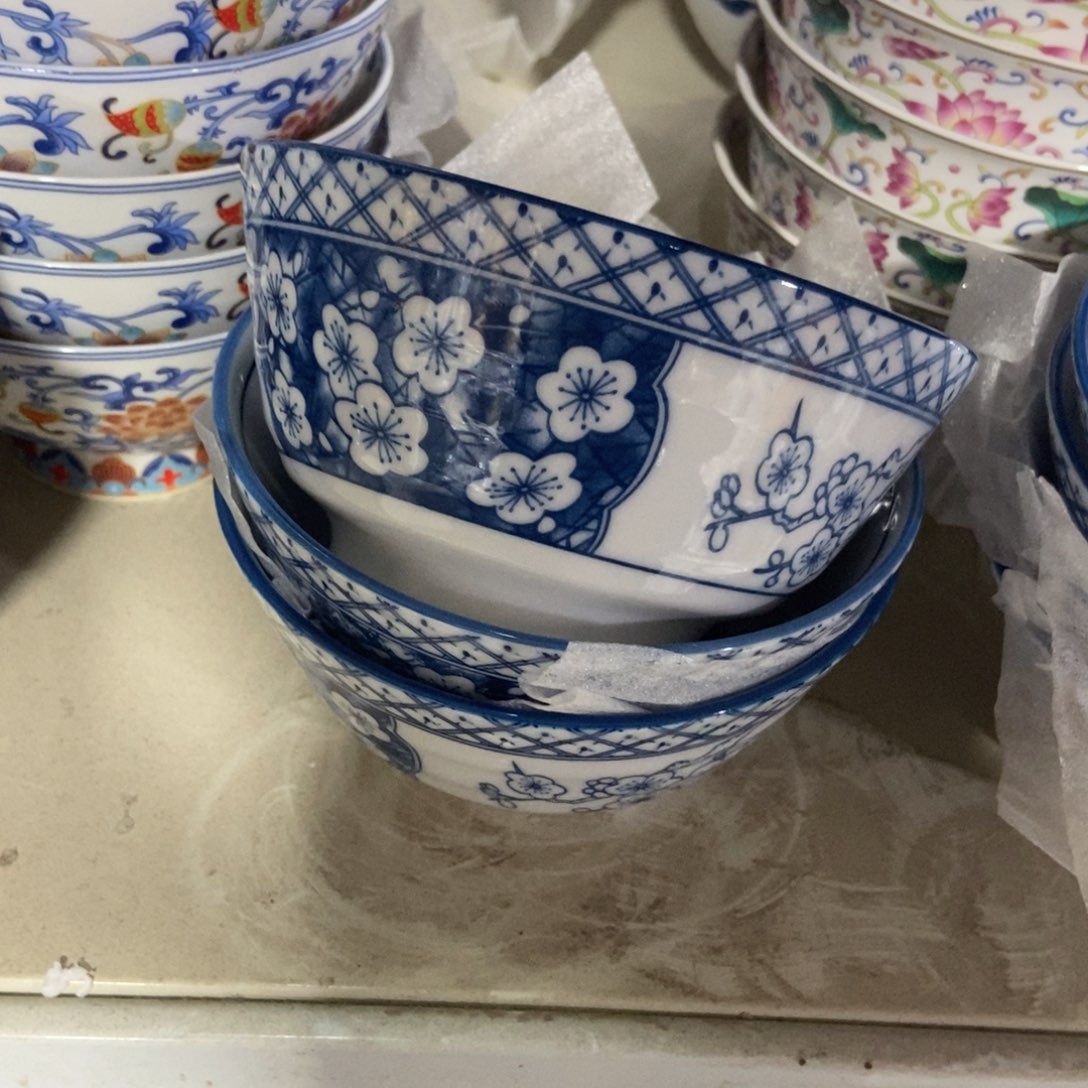 冰****瓷片景德镇陶瓷碗2个5寸