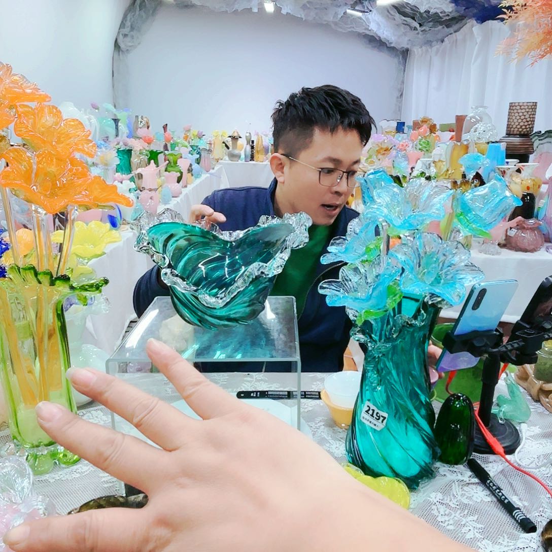 福利不退不退琉璃花瓶花器艺术品