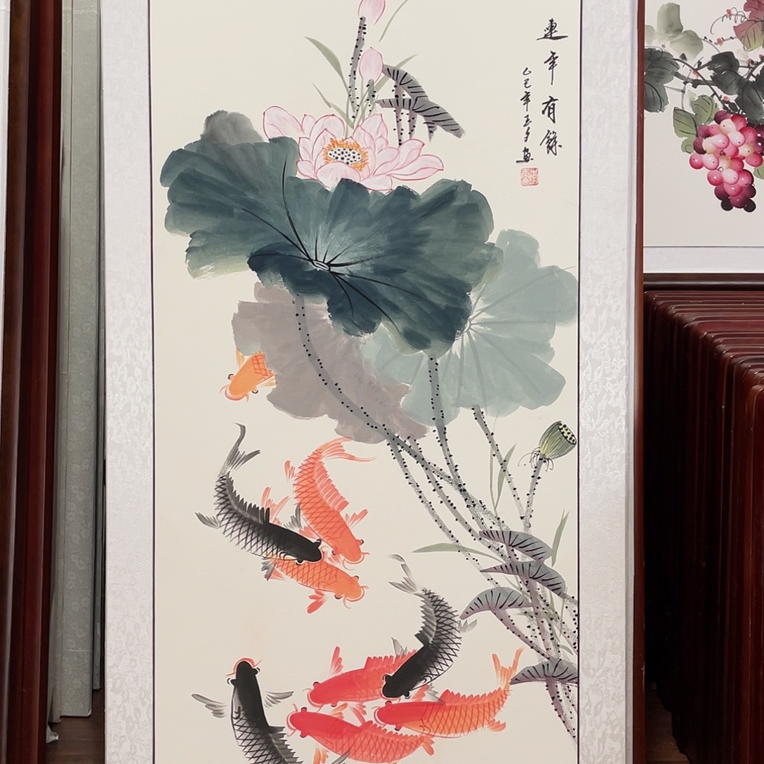 国画带框尺寸63*123厘米