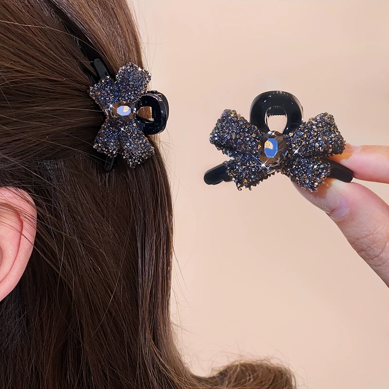 气质蝴蝶结公主头抓夹女新款高端碎发夹精致发卡头饰发饰3691