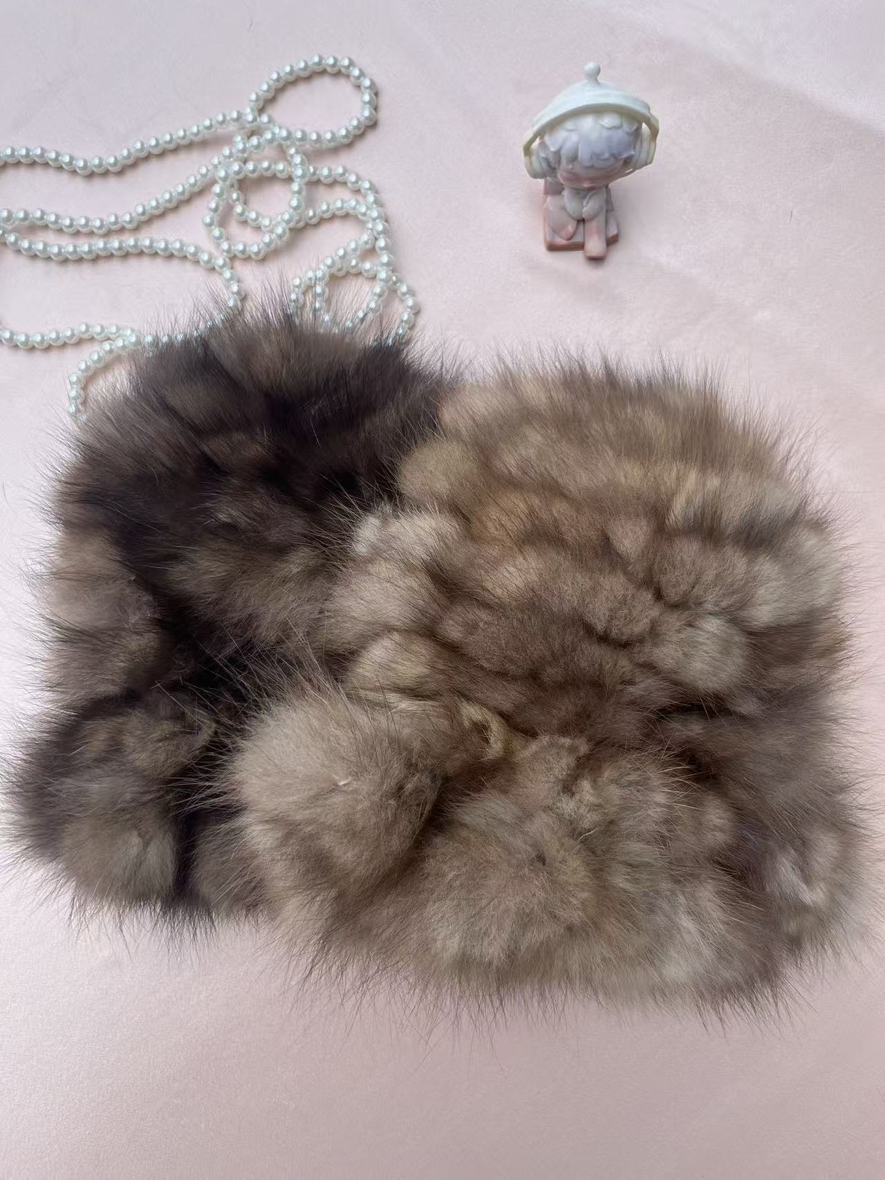 俄罗斯进口貂编织帽子弹力包头护耳帽双面真毛水貂毛帽子