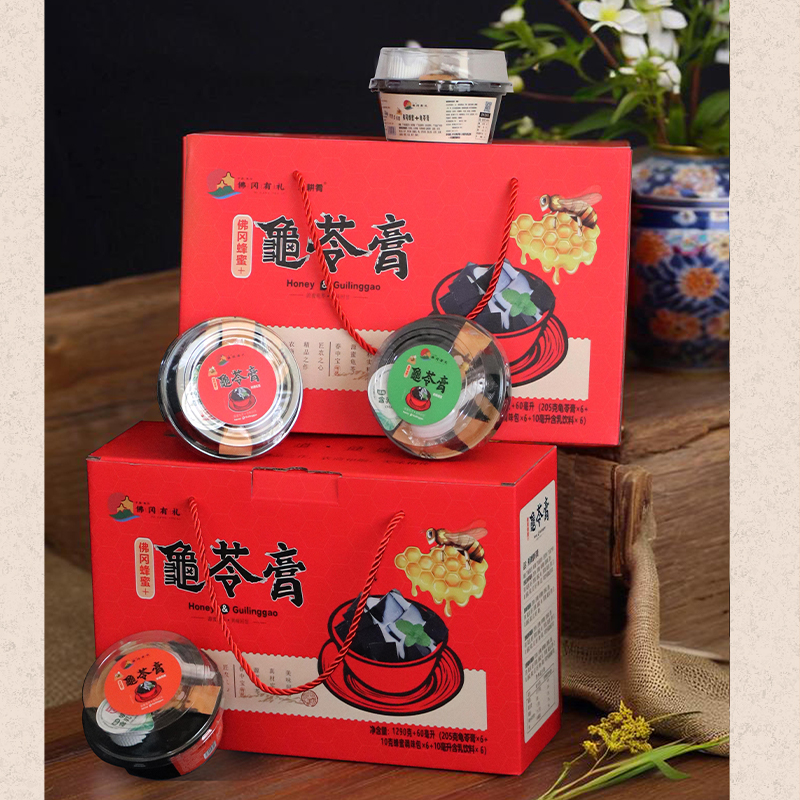 佛冈蜂蜜龟苓膏蜂蜜奶香经典原味 燕麦 绿豆 红豆味可选美味礼盒