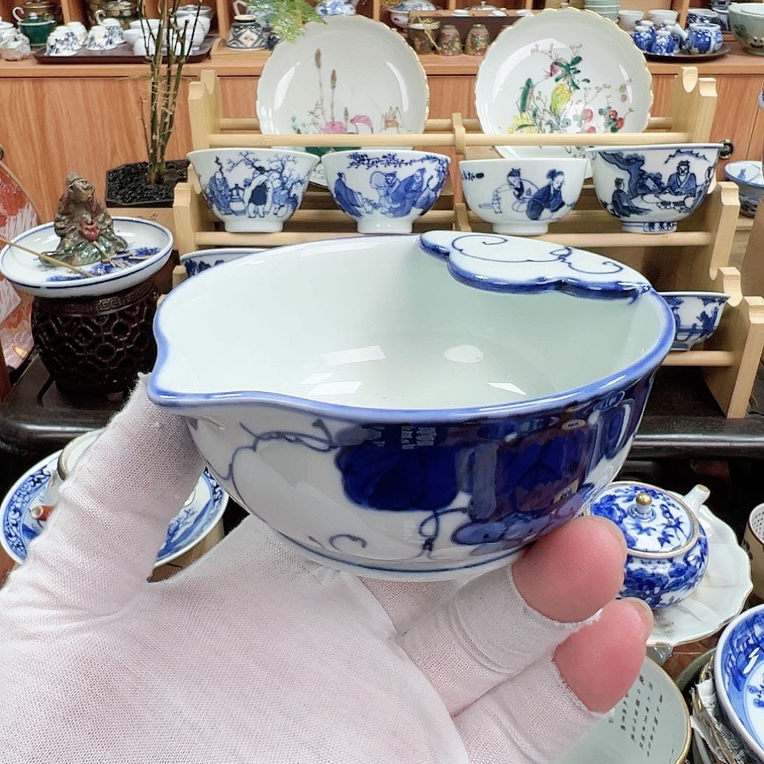 柴窑茶具茶杯茶壶公道杯